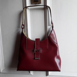 Mondani 90s Red Faux Leather Shoulder Bag